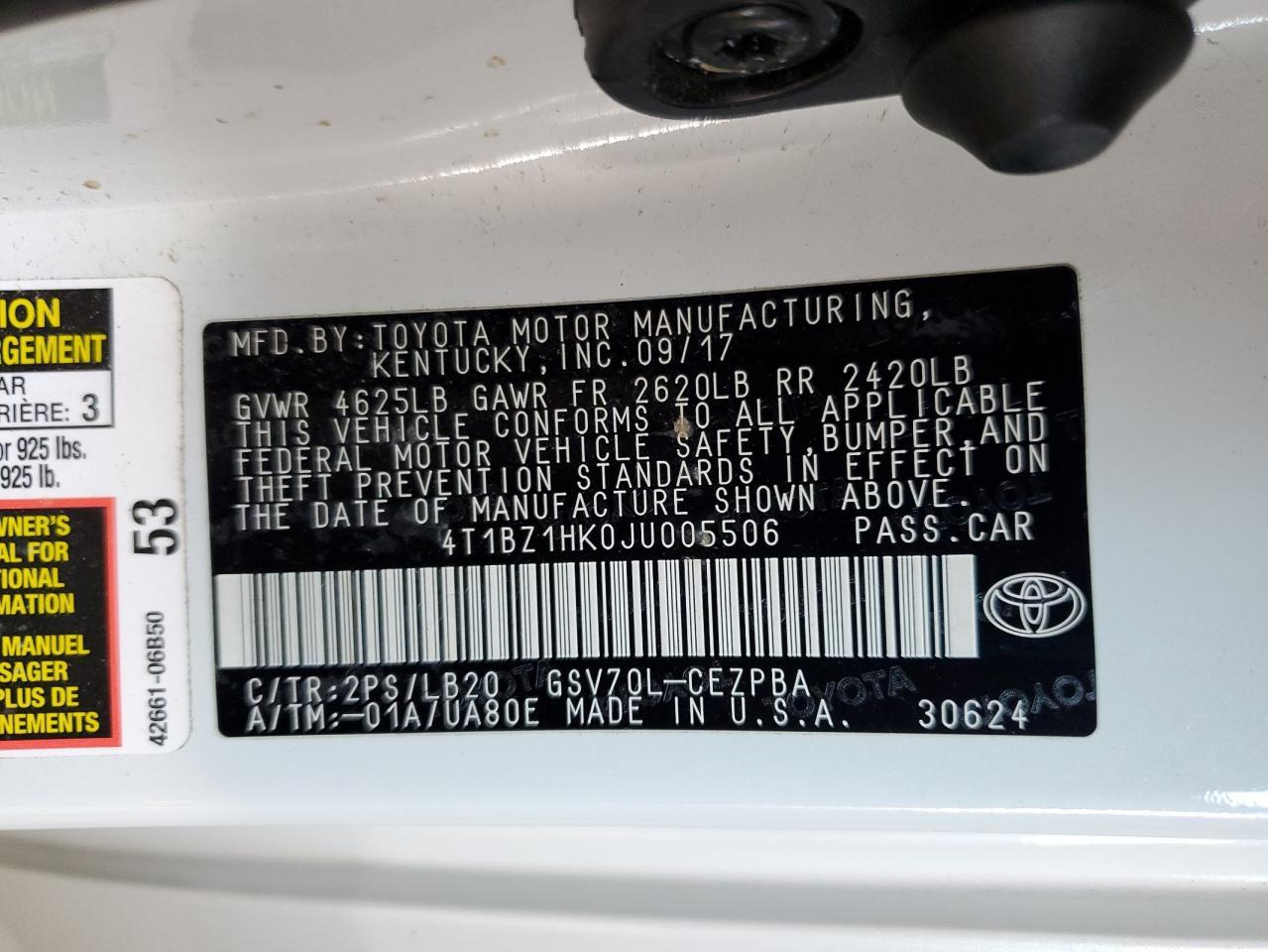 4T1BZ1HK0JU005506 2018 TOYOTA CAMRY - Image 14