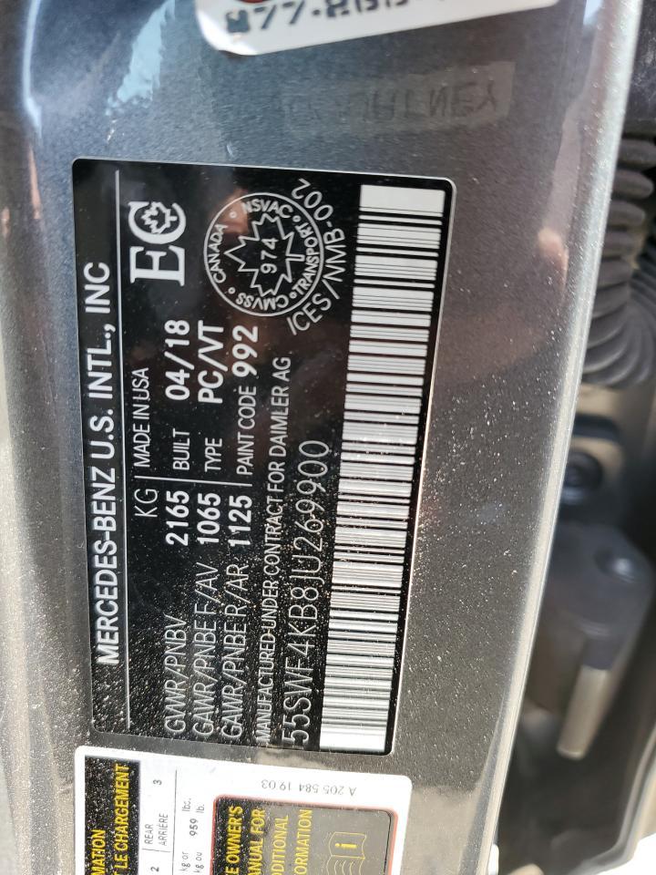 55SWF4KB8JU269900 2018 MERCEDES-BENZ C CLASS - Image 12