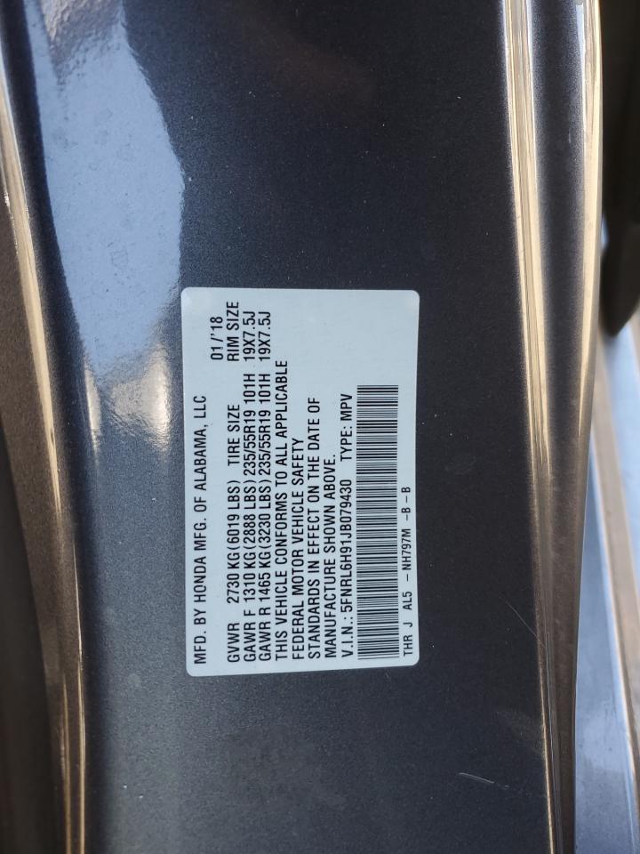 5FNRL6H91JB079430 2018 HONDA ODYSSEY - Image 13