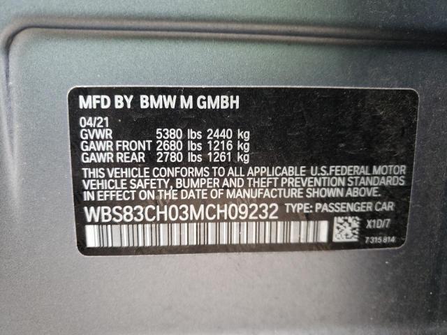 WBS83CH03MCH09232 2021 BMW M5 - Image 13