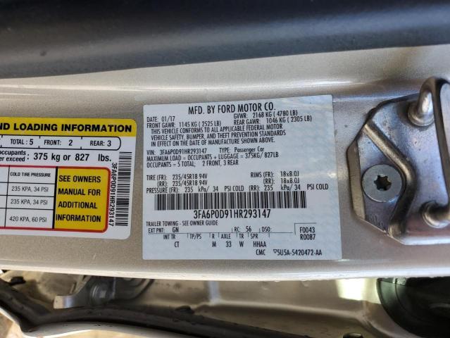 3FA6P0D91HR293147 2017 FORD FUSION - Image 13