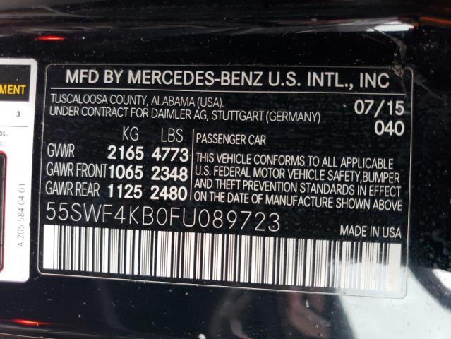 55SWF4KB0FU089723 2015 MERCEDES-BENZ C-CLASS - Image 12