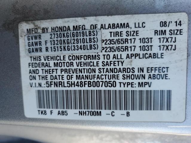 5FNRL5H48FB007050 2015 HONDA ODYSSEY - Image 13