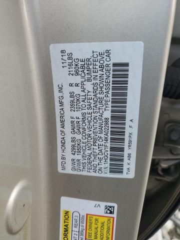 1HGCV1F14KA022988 2019 HONDA ACCORD - Image 12