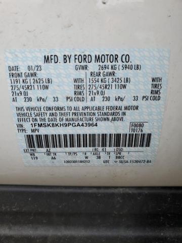 1FMSK8KH9PGA43964 2023 FORD EXPLORER - Image 14