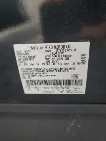 1FM5K7F8XGGA44994 2016 FORD EXPLORER - Image 13