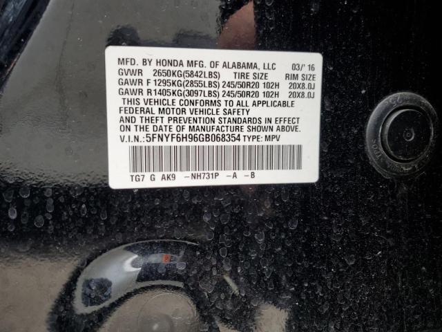 5FNYF6H96GB068354 2016 HONDA PILOT - Image 13