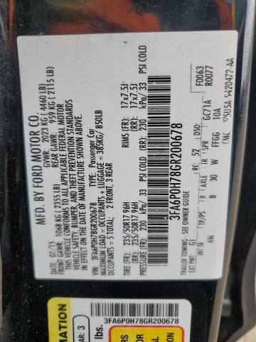 3FA6P0H78GR200678 2016 FORD FUSION - Image 12