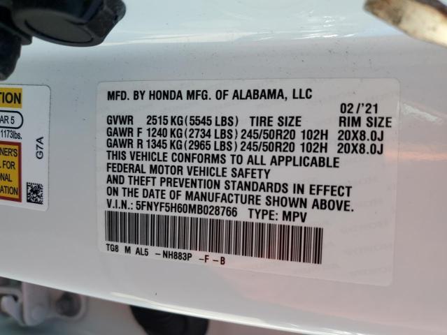 5FNYF5H60MB028766 2021 HONDA PILOT - Image 14