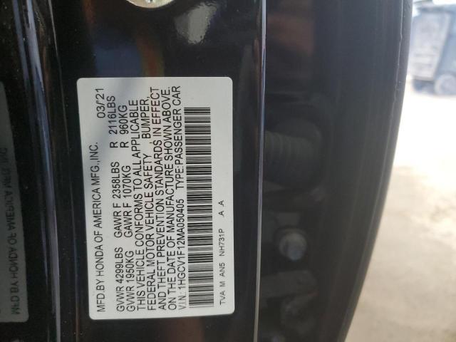 1HGCV1F12MA050405 2021 HONDA ACCORD - Image 12