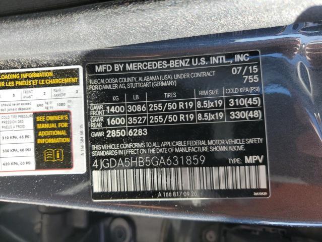 4JGDA5HB5GA631859 2016 MERCEDES-BENZ GLE - Image 13