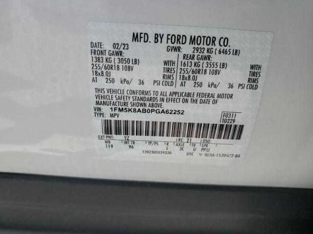 1FM5K8AB0PGA62252 2023 FORD EXPLORER - Image 14