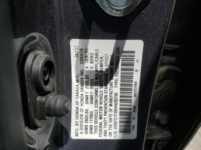 2HGFC1F39HH650799 2017 HONDA CIVIC - Image 12