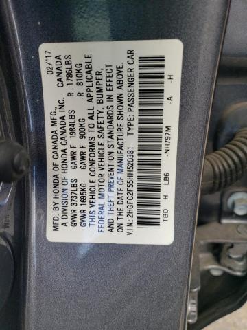 2HGFC2F55HH520381 2017 HONDA CIVIC - Image 12