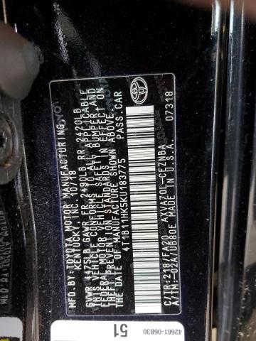 4T1B11HK5KU183775 2019 TOYOTA CAMRY - Image 13