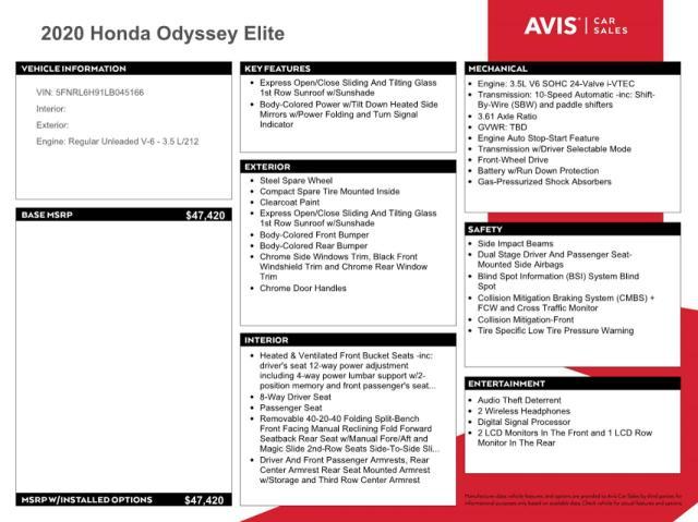 5FNRL6H91LB045166 2020 HONDA ODYSSEY - Image 13