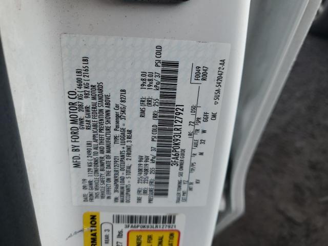 3FA6P0K93LR127921 2020 FORD FUSION - Image 12