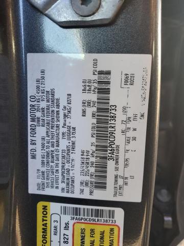 3FA6P0CD9LR138733 2020 FORD FUSION - Image 12